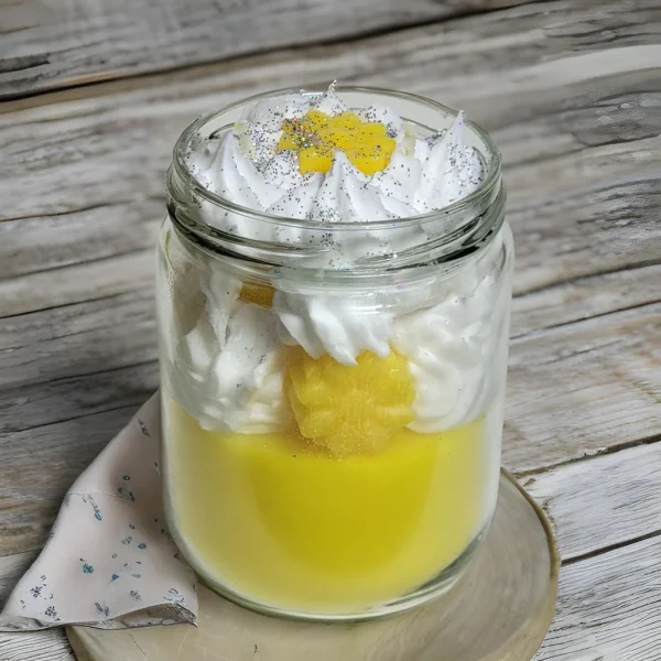 Citronella and Lemongrass Essential Oil Whipped Candle - Image 2