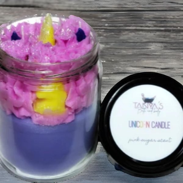 Unicorn Scented Candle with Whipped Candle Frosting