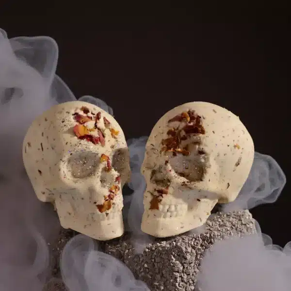 Skull Bath Bombs Infused with Rose Petals