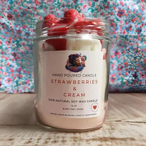 Strawberries and Cream whipped candle